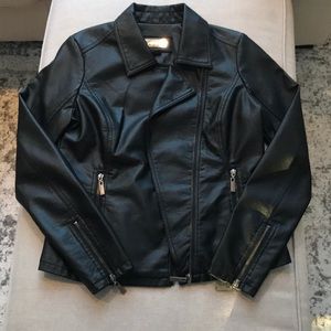 Faux Leather Moto Jacket